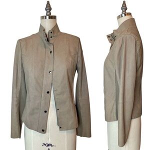 PER SE by Carlisle Lamb Leather Embossed Moto Biker Jacket \\ 4